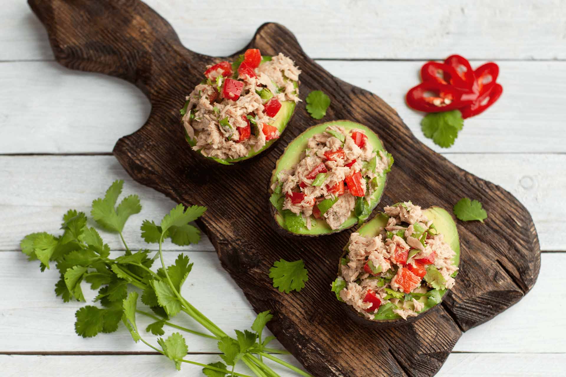 Chicken Salad Stuffed Avocados